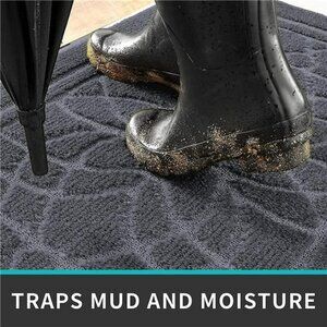 20"x32" Non-Slip Absorbent Front Door Mat Low Profile Machine Washable Door Rug